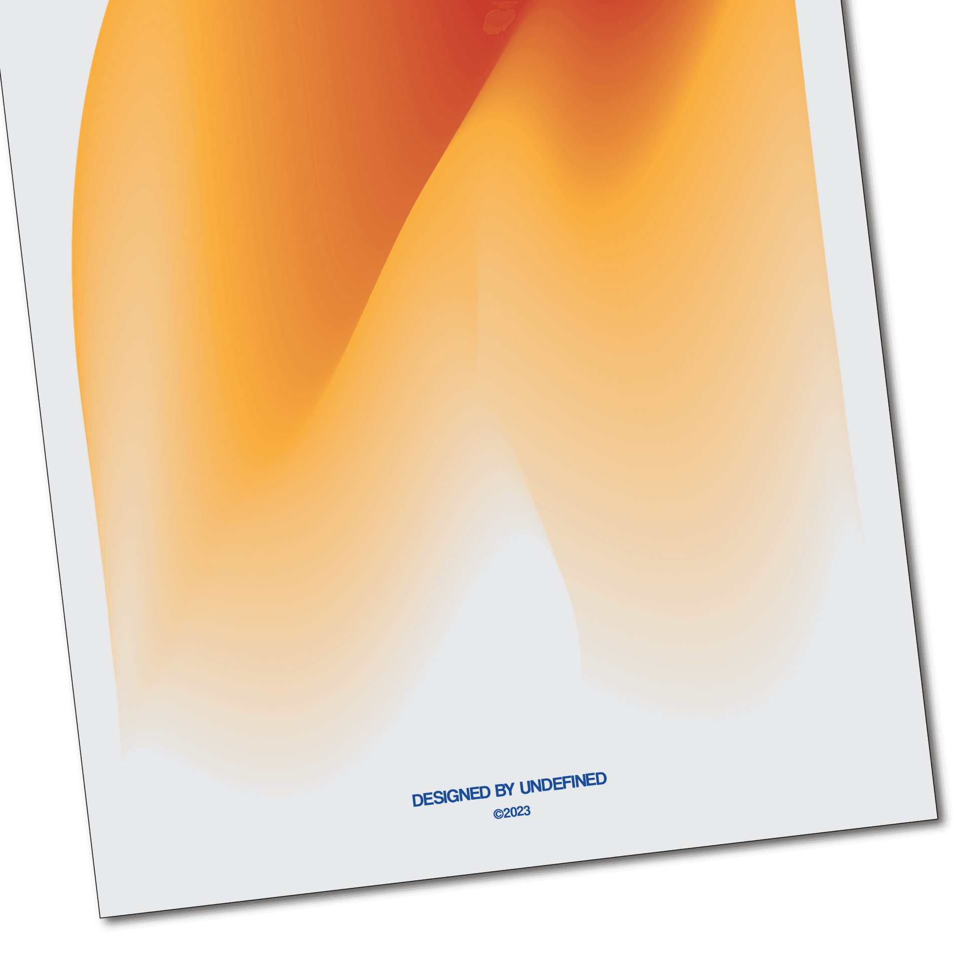 Waves in Orange - Køb Kunsttryk og Plakater hos Undefined Market 