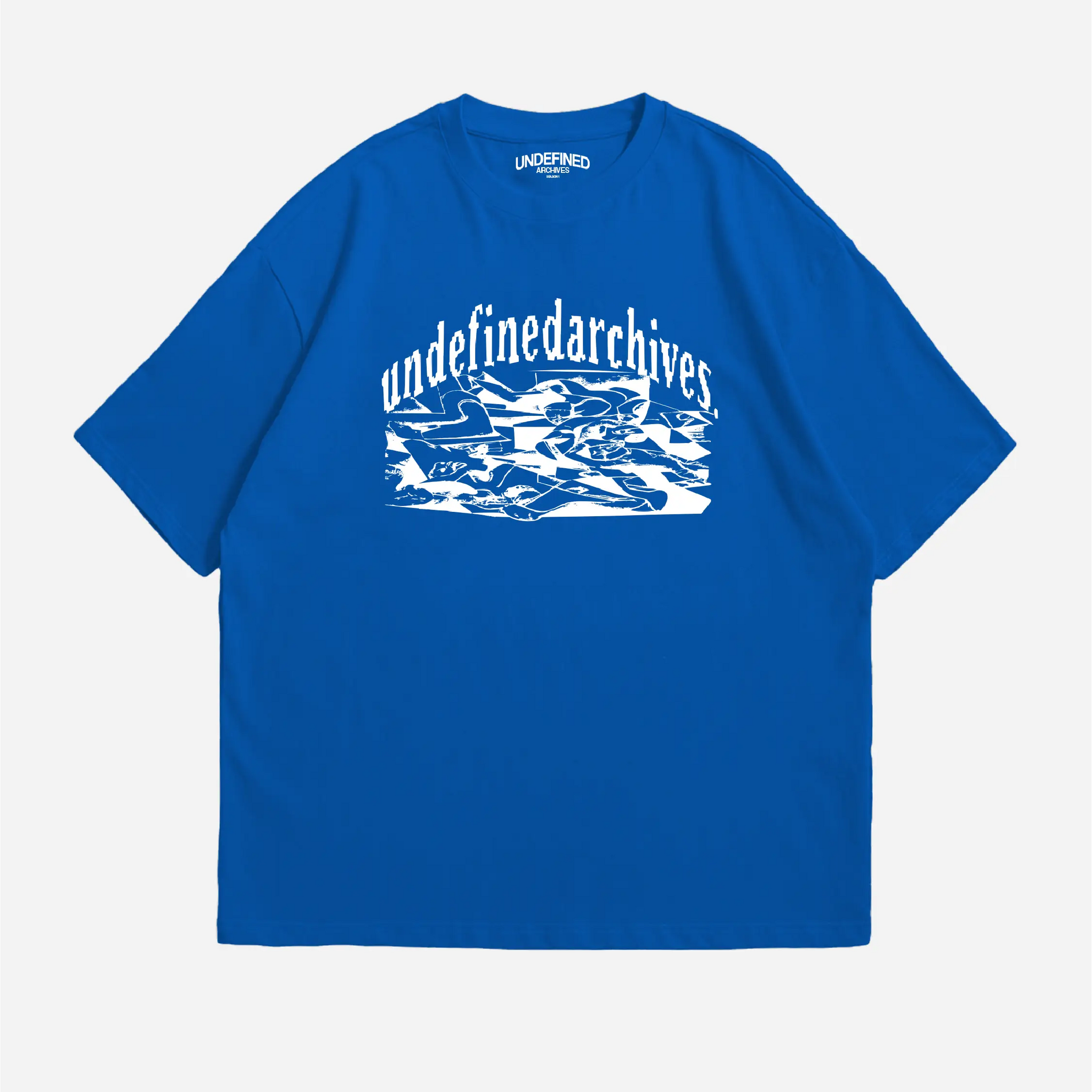 COBALT BLUE CASSO HEAVYWEIGHT BOX FIT TSHIRT - UNMARKET