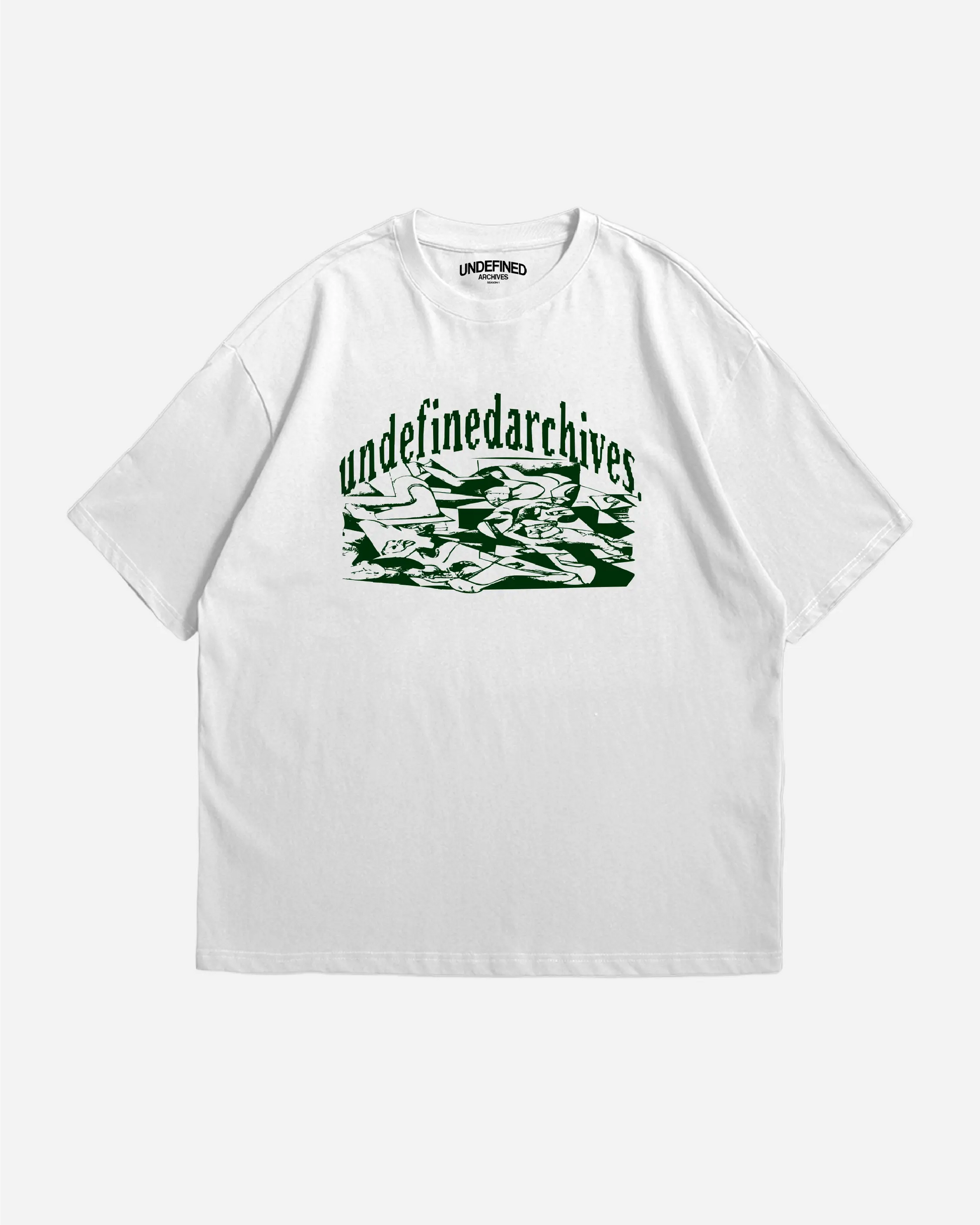 GREEN CASSO HEAVYWEIGHT BOX FIT TSHIRT - UNMARKET