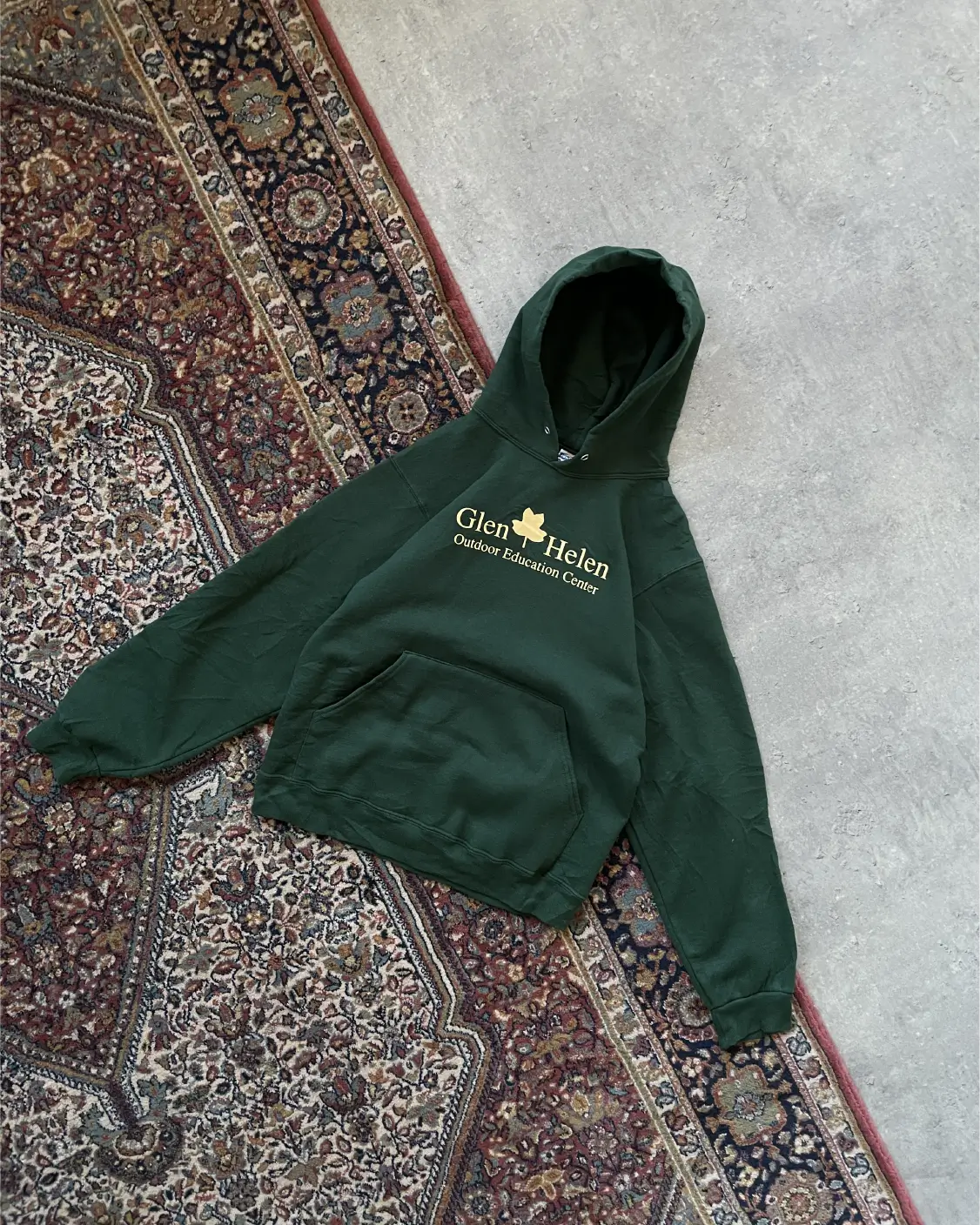 Vintage Glen Helen Ohio Hoodie - Dark Green | UNMARKET