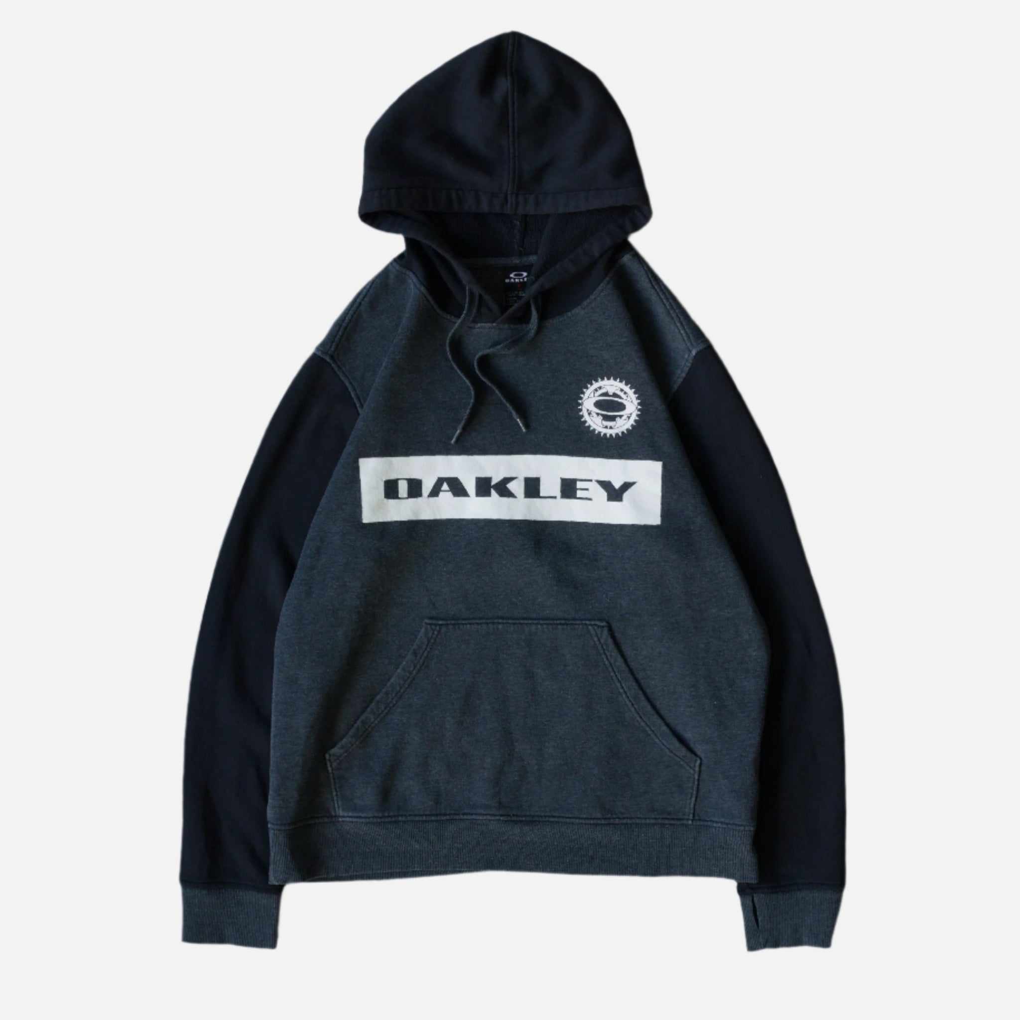 OAKLEY TWO TONE HOODIE - BLACK/DARK GREY | UNMARKET