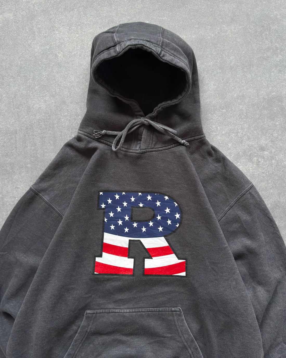 PENNANT R USA Dark Grey Vintage Hoodie - VINTAGE HOODIE - VINTAGE SWEATSHIRT