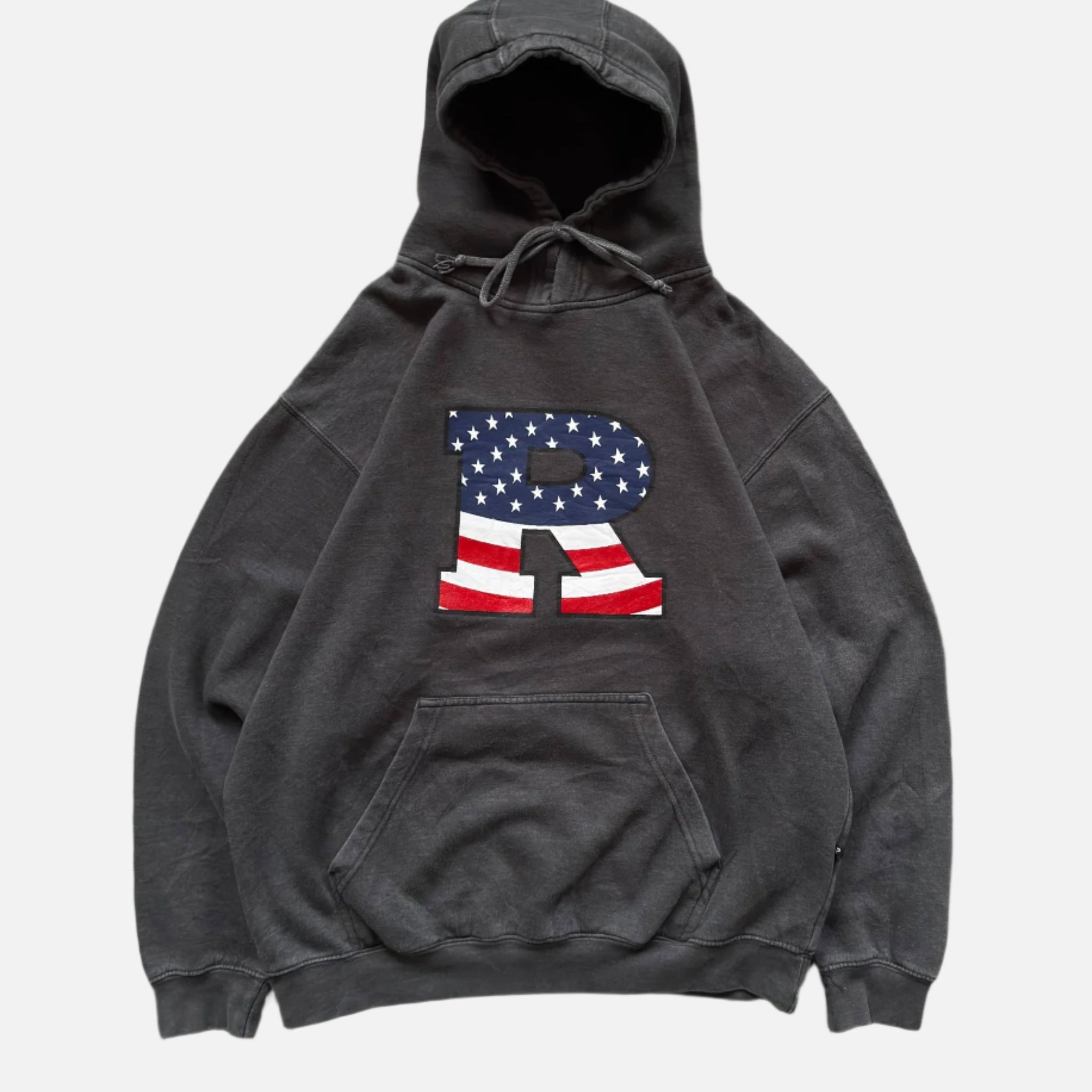 PENNANT R USA Dark Grey Vintage Hoodie - VINTAGE HOODIE - VINTAGE SWEATSHIRT