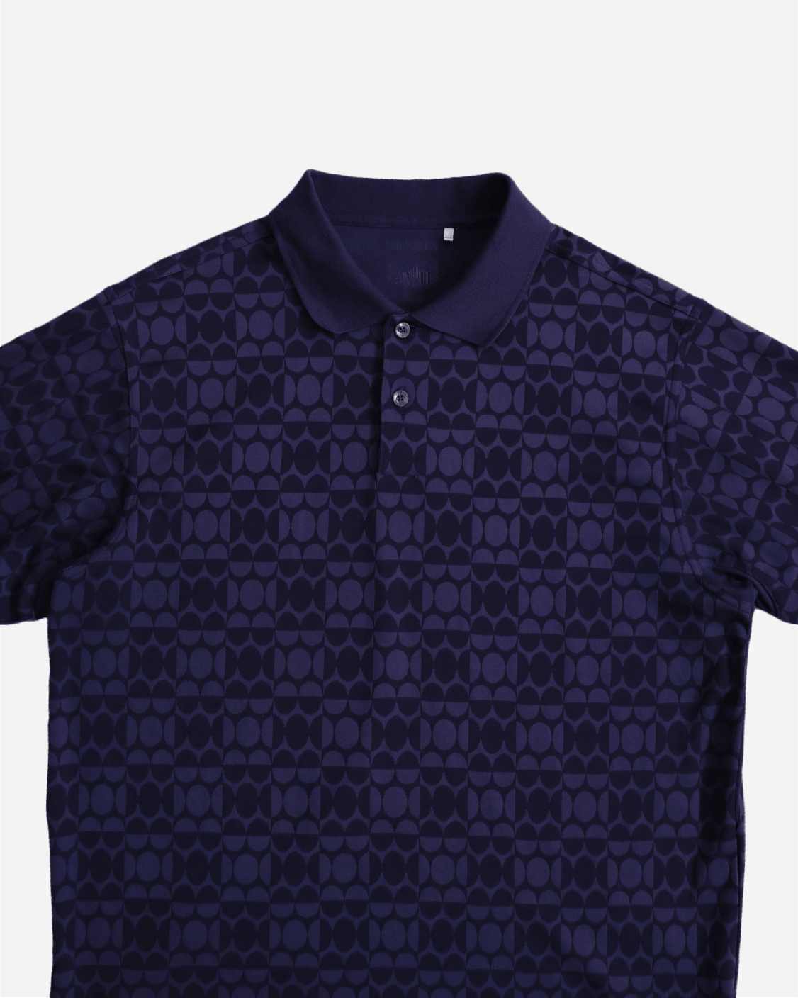 Vintage Adidas Jacquard Polo - Dark Blue | UNMARKET